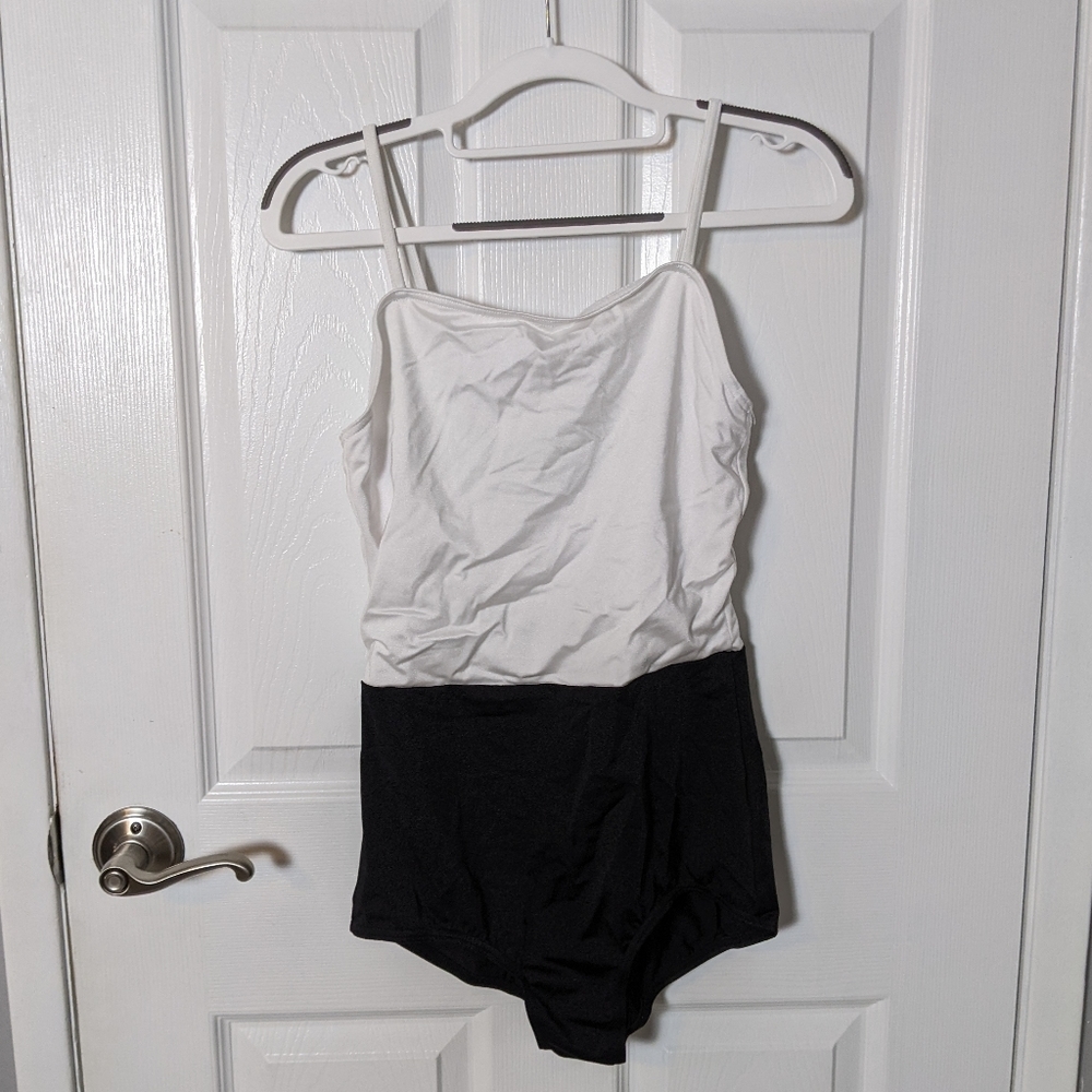 Weissman White and Black One-Piece Swimsuit